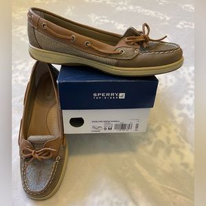 Sperry Top-Sider Angelfish Greige Sparkle Boat Shoe Size 9M
